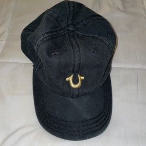 Black and Gold True Religion Baseball Cap